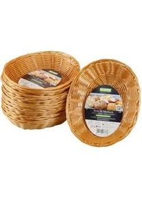 Kesper Brotkorb 10Er Pack , Braun , Kunststoff , oval , 21x6x17 cm , Geschirr, Tischkultur & Serviergeschirr, Brotkörbe