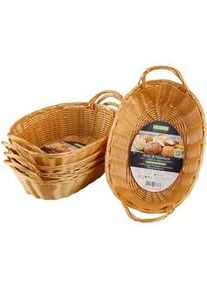 Kesper Brotkorb 5ER Pack , Braun , Kunststoff , oval , 29x13x18 cm , Geschirr, Tischkultur & Serviergeschirr, Brotkörbe