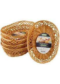 Kesper Brotkorb 5ER Pack , Hellbraun , Kunststoff , oval , 23.5x8.5x31 cm , Geschirr, Tischkultur & Serviergeschirr, Brotkörbe