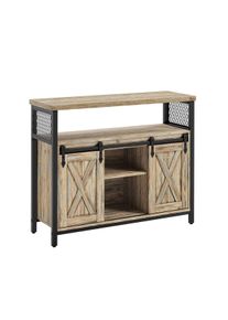 VASAGLE Aparador, Armário de Cozinha, com 2 Portas de Celeiro Deslizantes