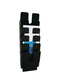 Durable 1700008061 Juego de 6 dispensadores de folletos (Flexiplus 6,vertical A4) 1 juego, negro