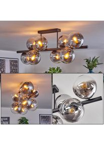 hofstein Gastor Plafondlamp, Kogellampje Duidelijk, Rookkleurig, 8-lichts