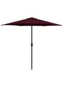 vidaXL Sombrilla de jardín con palo de aluminio burdeos 270x246 cm