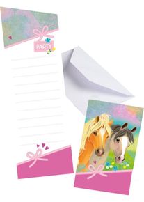Amscan 8 cartes d'invitation Pretty Pony avec enveloppe