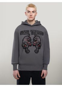 MAD TIGERS Sudadera 'Black Tigers', Hombres, gris, talla S