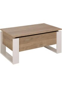 Gami , Couchtisch »DENVER« , Blond Eiche Nachbildung / Uni Weiss + Uni Weiss + Blond Eiche Nachbildung