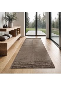 the carpet , Teppich »Everest« rechteckig 14 mm Höhe , braun , Obermaterial: 50% Polyester, 50% Polypropylen , B : 80 cm 1 Stk.