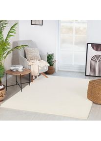 Livabliss , Hochflor-Teppich »DADU« rechteckig 47 mm Höhe , white , Obermaterial: 100% Polyester , B : 160 cm 1 Stk.