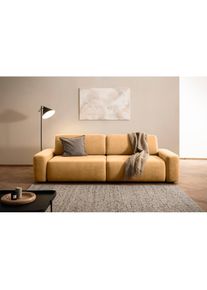 Home Affaire , 3-Sitzer &raquo;TORGE (257cm), Sofa, Schlafsofa in Cord, Samtvelours, Struktur fein&laquo; rundes Design, Schlaffunktion u. Bettkasten,...