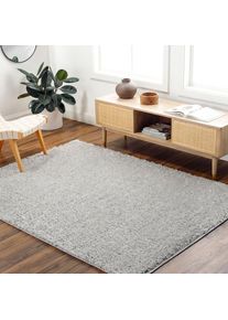 Livabliss , Hochflor-Teppich »DADU« rechteckig 47 mm Höhe , grau , Obermaterial: 100% Polyester , B : 200 cm 1 Stk.