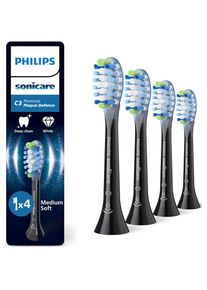 PHILIPS SONICARE, Aufsteckb&uuml;rsten &raquo;C3 Premium Plaque Defence&laquo; f&uuml;r extra gr&uuml;ndliche Plaque-Entfernung, f&uuml;r jedes Sonicare Handst&uuml;ck, schwarz, 