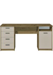 BEGA OFFICE , Schreibtisch »Lotta, BxHxT 160x77x50 cm« 1 Stk. tlg. , artisan eiche / kaschmir + artisan eiche + artisan eiche