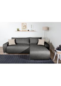 Collection AB , Ecksofa »Pia, L-Form, Breite 237 cm, mit Schlaffunktion« , anthrazit