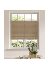 OTTO home , Plissee »DAHRA - in Crush-Optik« Lichtschutz ohne Bohren verspannt Fixmaß, Bestseller mit über 5500 4,5-Sterne-Bewertungen, Klemmträger...