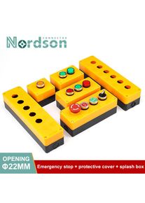 Industrial Push Button Switch Control Box 1 2 3 4 Digits Elevator Emergency Stop Button Box with Indicator Light Waterproof Box