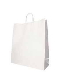 Papstar 25 bolsas, papel 41 cm x 35 cm x 14 cm blanco con asa retorcida