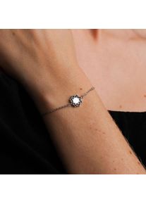 Holzkern Bracelets Women Silver and White Nacre