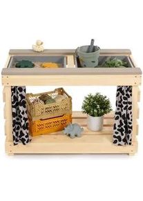 Muddy Buddy Sand- UND Wassertisch , Grau, Birkefarben , Holz , Zypresse , 40x55x80 cm , EN 71, FSC 100% , Spielzeug, Holzspielzeug