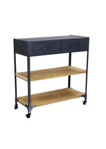 Bob Gardens Scaffale con ruote in Acciaio cm 90,5x39,5x92,5 - JOLYON Marrone