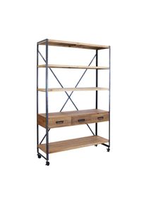 Bob Gardens Libreria Industrial in Legno cm 114,3x46,5x136 - COLIN Marrone