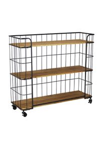 Bob Gardens Libreria Industrial con ruote in Truciolare cm 104x36x93 - BENNY Marrone