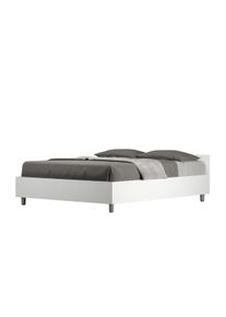Letto contenitore 140x190 bianco frassino Nuamo