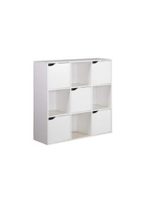 Libreria Rebecca Mobili Vesparia 90x90x30 Truciolato Bianco Moderno
