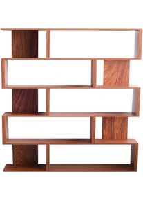 Rebecca Mobili Libreria Scaffale 5 Ripiani Marrone Noce Mdf Ufficio 169x60x24