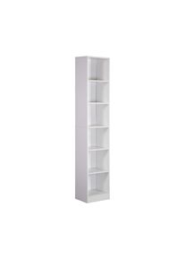 Libreria Rebecca Mobili Akras 200x40x29,5 Truciolato Bianco Moderno