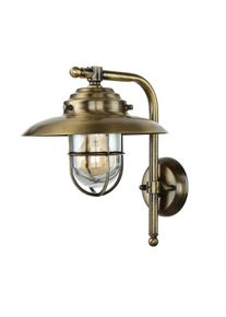 Licht-Erlebnisse Lampada da parete per esterni KAVALA E27 ottone vetro antico LE42338