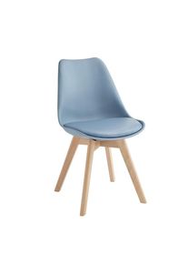 Stones Carlotta - Sedia in polipropilene ecopelle blu 4 pz