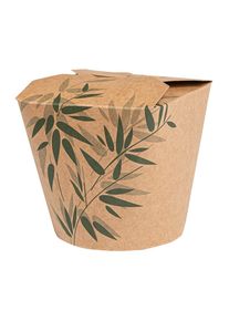 Garc&iacute;a de Pou Recipientes Multi-Uso P/ Microondas 'Feel Green' 780 Ml 275 + 25 Pe G/M2 &Oslash;9X9 Cm Castanho Cartolina (50 Unidades)