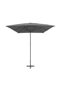METRO PROFESSIONAL Sombrilla cuadrada, aluminio, 4 x 4 m, repelente al agua, gris