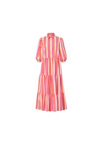 Tchibo - Gestreiftes Webkleid - Damen - Gr. 38 - orange/gestreift