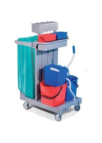Secchio carrellato per pulizia cm 92x68x124h