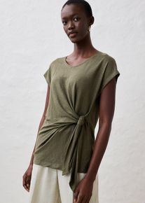 bonprix Női Átkötős póló tiszta lenvászonból, zöld, 36/38