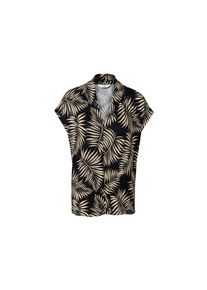 Tchibo - Wzorzysta bluzka z dekoltem w serek - dla pań - rozmiar M 40/42 - kolor: beżowy/z nadrukiem