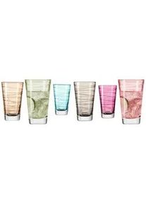 Leonardo Gläserset , Multicolor , Glas , 6-teilig , 280 ml , 24.4x13.7x16 cm , Gläser, Gläsersets