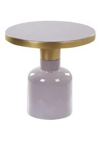 Beliani Beistelltisch Metall purpur rund 45 cm Lomita , Rund , 45x45x45 cm , Wohnzimmer, Wohnzimmertische, Beistelltische