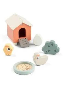 Done by Deer Spieltier , Multicolor , Holz, Textil, Holzwerkstoff , Kiefer, Schima , 10.0x14.7x12.3 cm , Spielzeug, Holzspielzeug