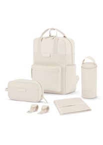 Kapten & Son Kapten & Son Bergen Wickelrucksack Set 4 tlg. Laptopfach beige