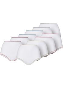 wäschepur Damen Taillenslip mit kontrastfarbigen Abschlüssen weiß Größe 48/50