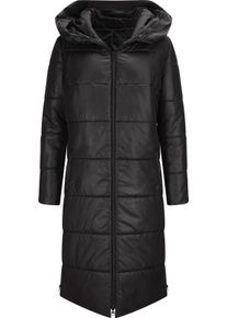 Damen Steppmantel gef&uuml;ttert und wattiert schwarz Gr&ouml;&szlig;e 52