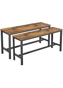 Boxxx Sitzbank , Braun, Schwarz , Metall, Holzwerkstoff , Schichtholz , 108x50x33.5 cm , Esszimmer, Bänke, Sitzbänke