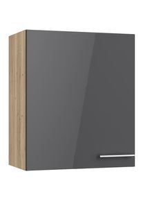 Optifit , Hängeschrank »Lilly« Breite 60 cm, 1 Tür, 2 Einlegeböden , anthrazit lackiert/wildeiche-wildeiche
