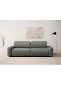 Home Affaire , 3-Sitzer &raquo;TORGE (257cm), Sofa, Schlafsofa in Cord, Samtvelours, Struktur fein&laquo; rundes Design, Schlaffunktion u. Bettkasten,...
