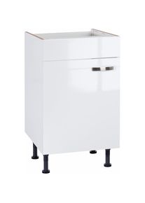 KOCHSTATION , Spülenschrank »KS-Cara« Breite 50 cm , weiß Glanz/weiß , weiß