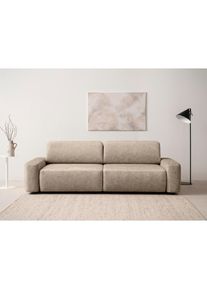 Home Affaire , 3-Sitzer &raquo;TORGE (257cm), Sofa, Schlafsofa in Cord, Samtvelours, Struktur fein&laquo; rundes Design, Schlaffunktion u. Bettkasten,...