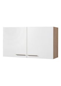 Wiho-Küchen wiho Küchen , Hängeschrank »Montana« 100 cm breit , Front: Weiß matt, Korpus: Sonoma eichefarben