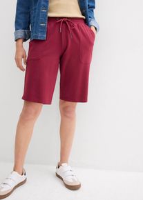 Sweat bermuda van katoen - rood - maat 44/46 (L) - 100% katoen - bonprix